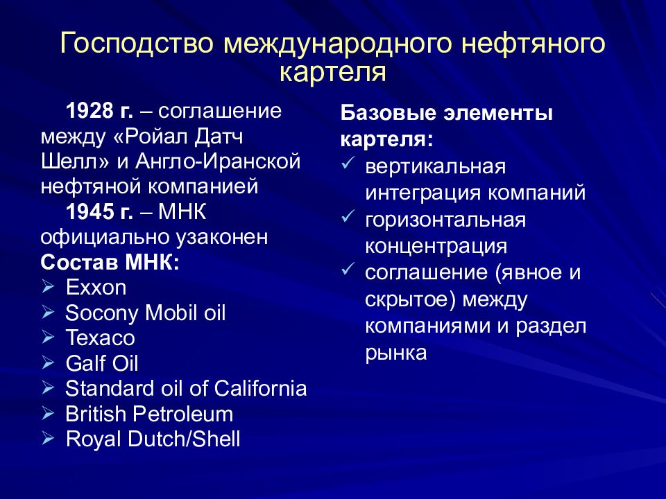 Нефтяной картель