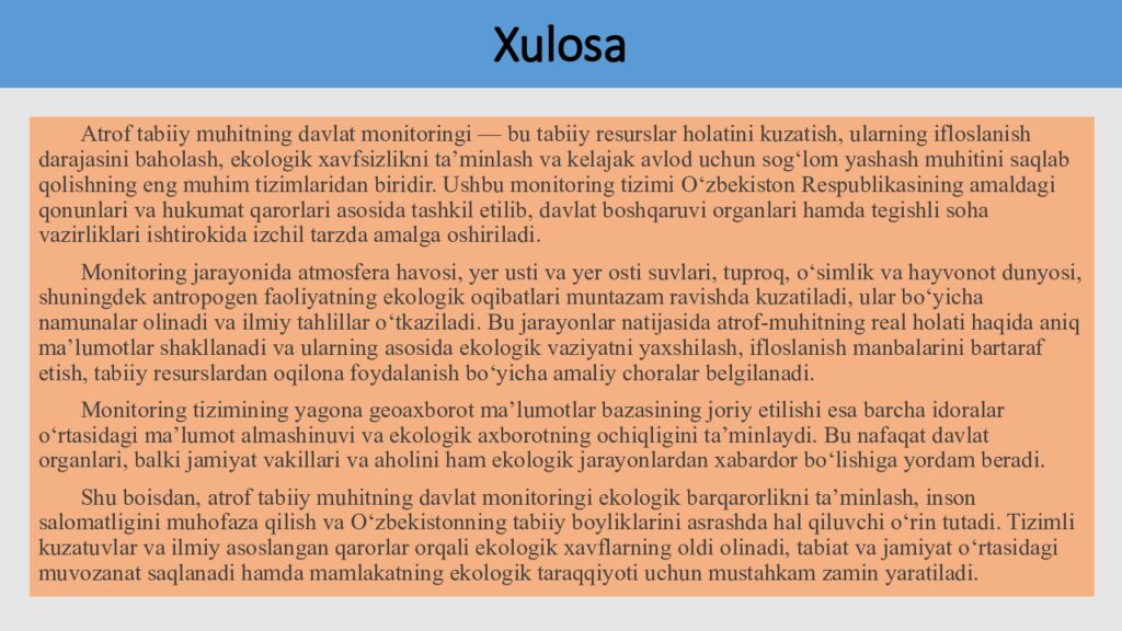 Xulosa