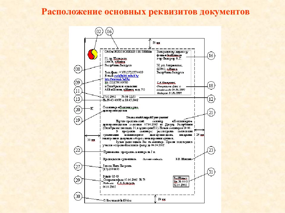 Презентация реквизиты документов