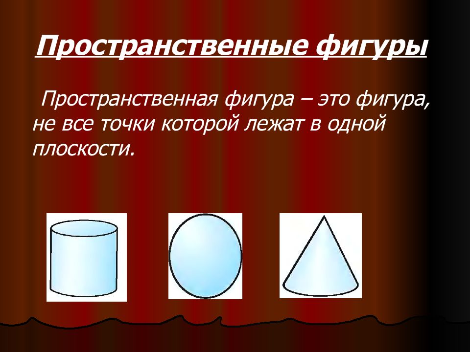 Пространственные фигуры презентация