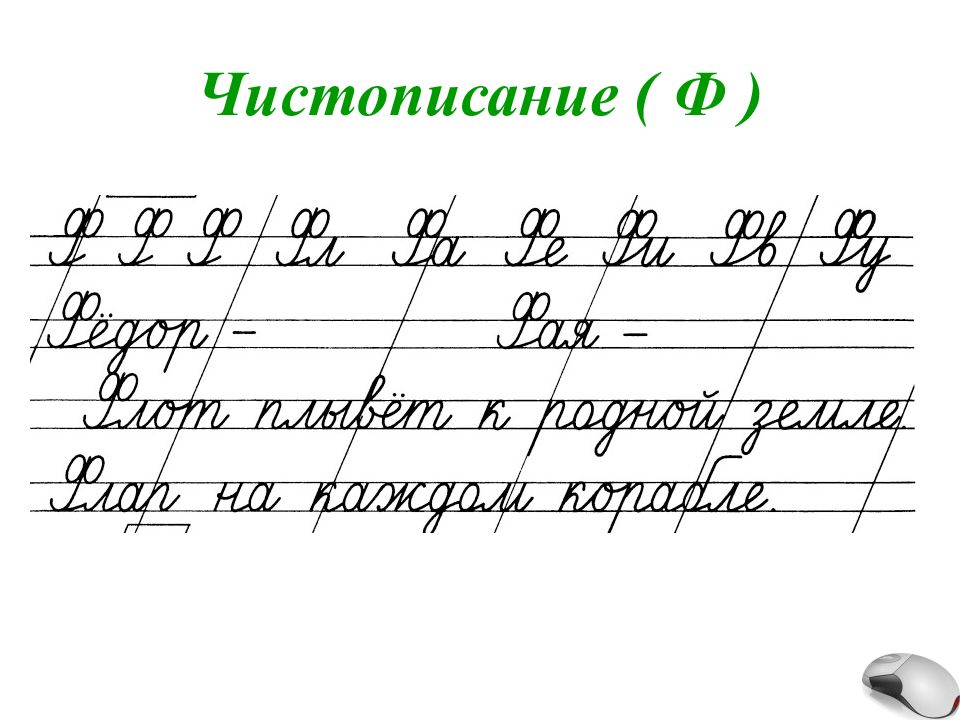 Чистописание 2 класс презентация