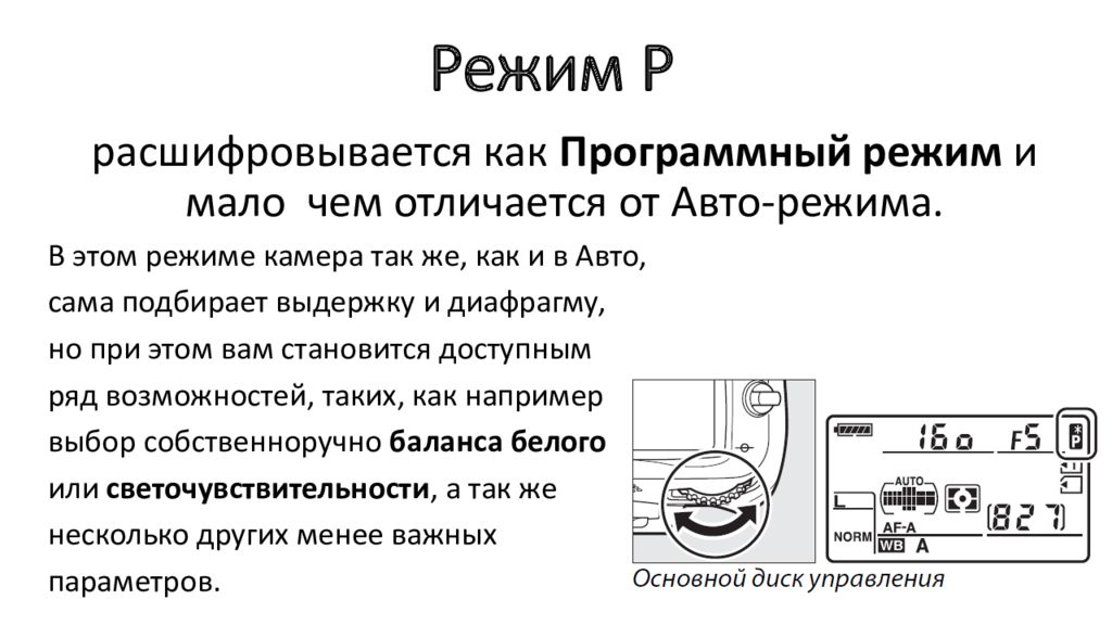 Режим камеры. Программный режим. Режим программного управления. Авто режим. Электрика переключения режимов и диафрагмы фотоаппарата.