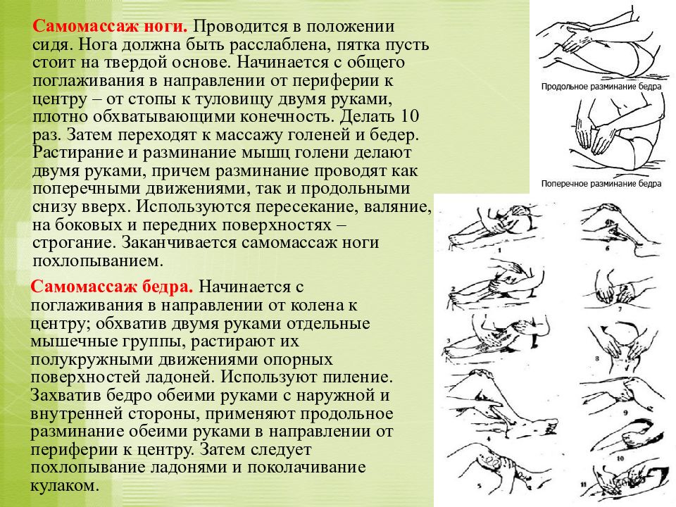 Презентация на тему виды массажа по физкультуре