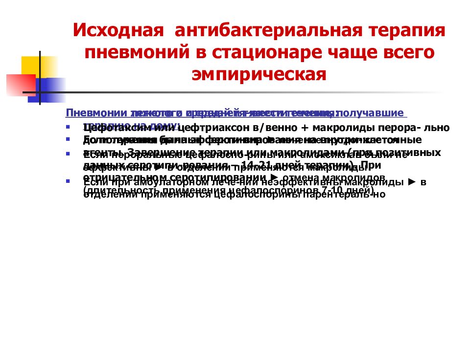 Стратегия контроля антибактериальной терапии. Эмпирическая антибактериальная терапия. Виды антибактериальной терапии. Эмпирическая антибактериальная терапия при пневмонии. Задачи противомикробной терапии.