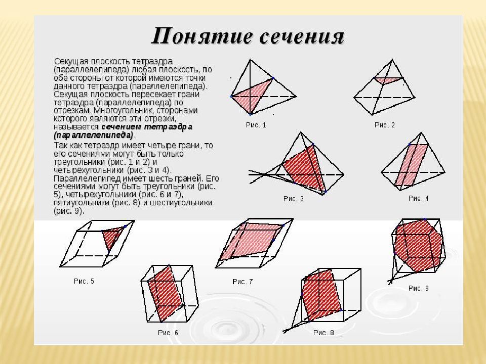 Сечение фигуры плоскостью является. Сечение тетраэдра и параллелепипеда 10 класс. Построение сечений тетраэдра и параллелепипеда 10 класс. Сечение тетраэдра и параллелепипеда 10. Сечения тетраэдра 10 класс практическая.