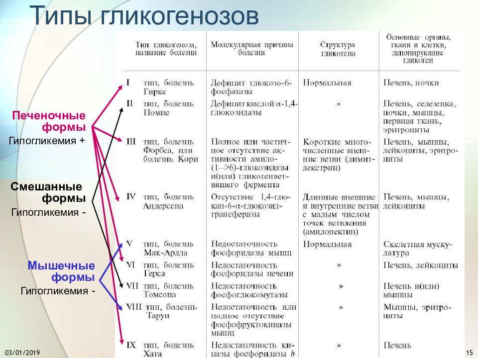 Гликогенозы. Гликогенозы. Типы, причины, клинические проявления. Таблица Тип гликогеноза. Классификация гликогенозов биохимия. Гликогенозы клинические признаки.