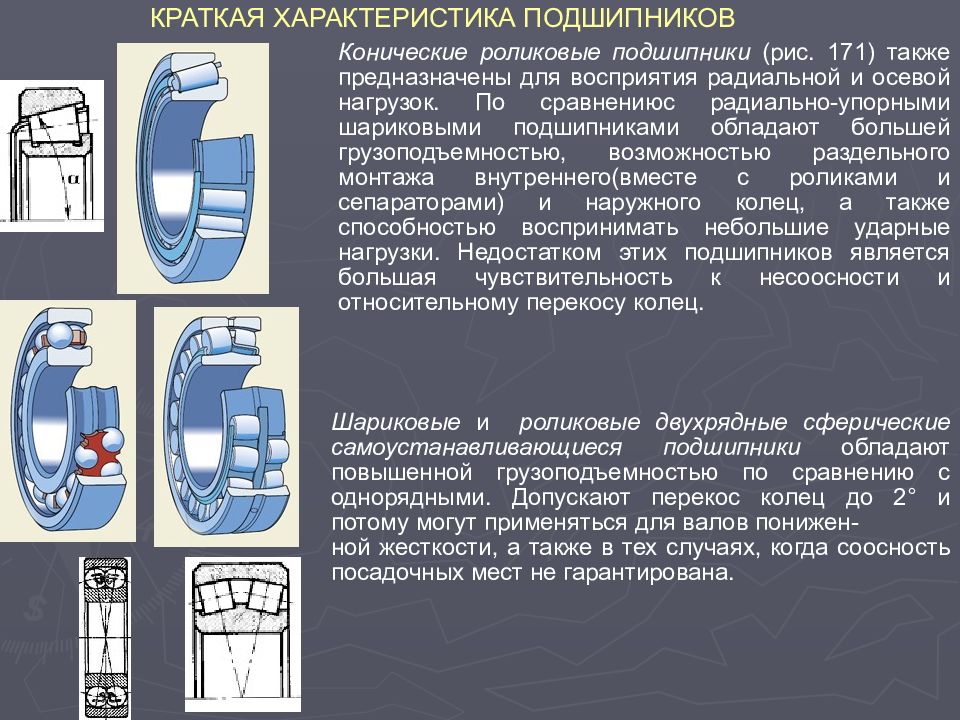 Применяется в случае. Техническими характеристиками подшипника качения. Упорно-радиальный роликовый подшипник характеристики. Радиально упорный конический роликоподшипник характеристика. Подшипники качения параметры.