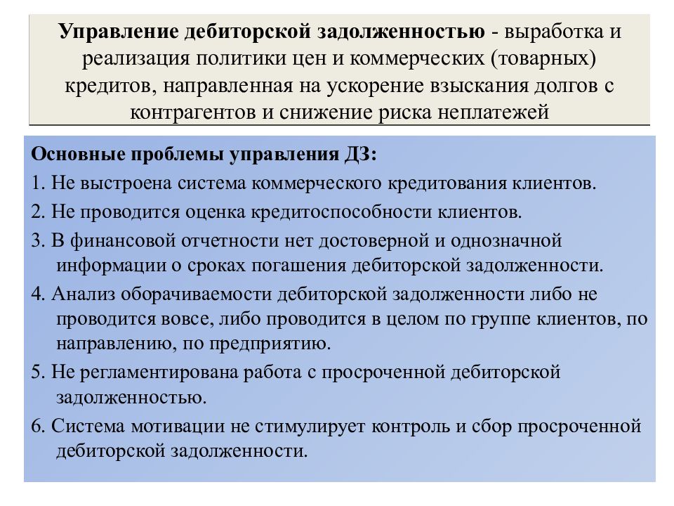 Дорожная карта по дебиторской задолженности