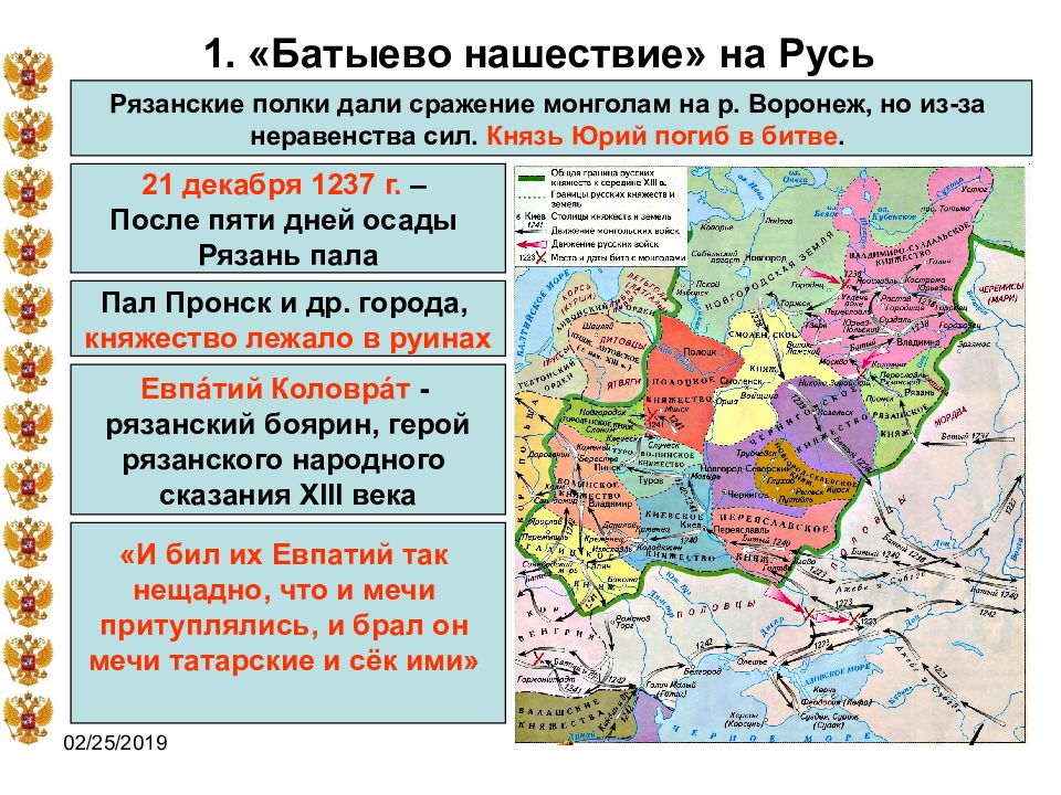 Монголо татарское нашествие презентация