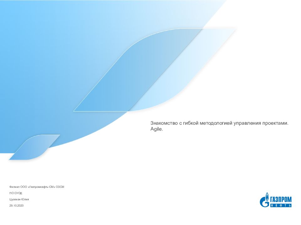 Знакомство c гибкой методологией управления проектами. Agile.
