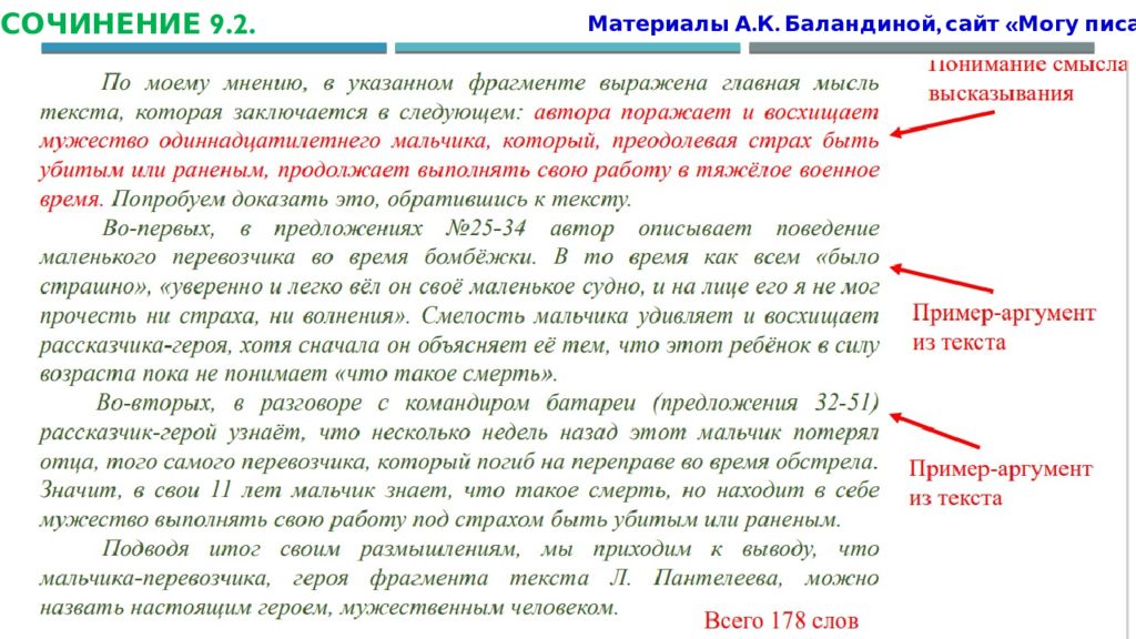 Определения для сочинения 9.3 огэ по русскому