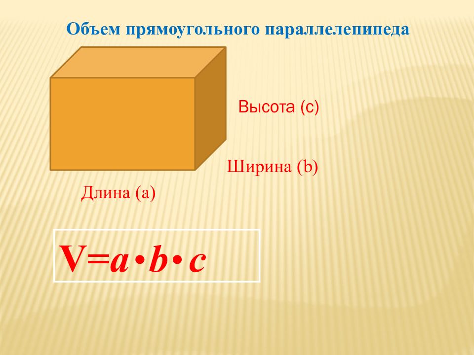 Картинка объем куба и параллелепипеда