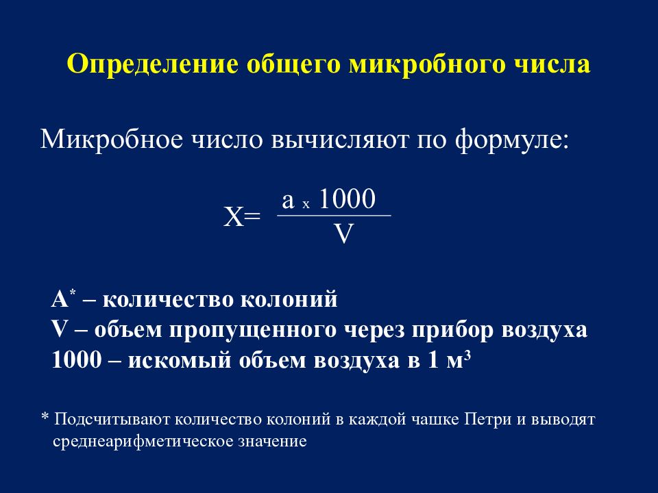 Суммарная оценка. Определение общего микробного числа. Определение общего микробного числа воздуха. Общее микробное число воздуха формула. Расчет общего микробного числа.