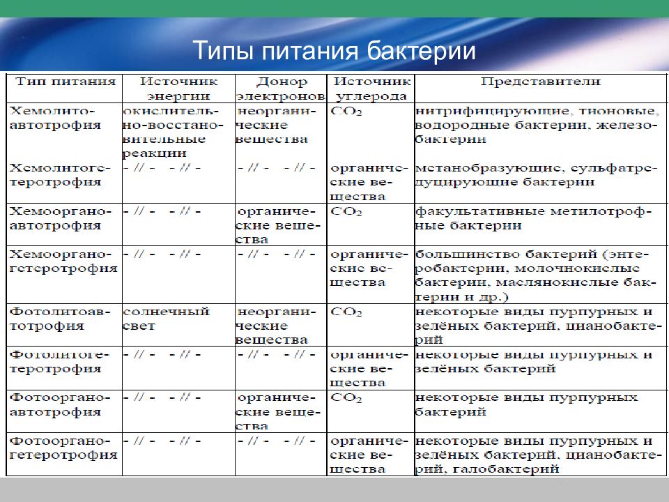 Рост и питание микроорганизмов презентация