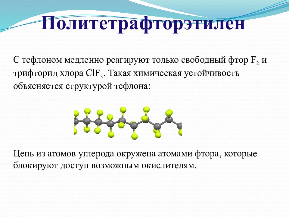 Тефлон презентация по химии