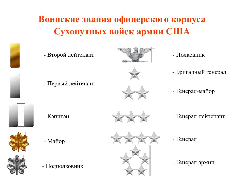 Лейтенант звание сша