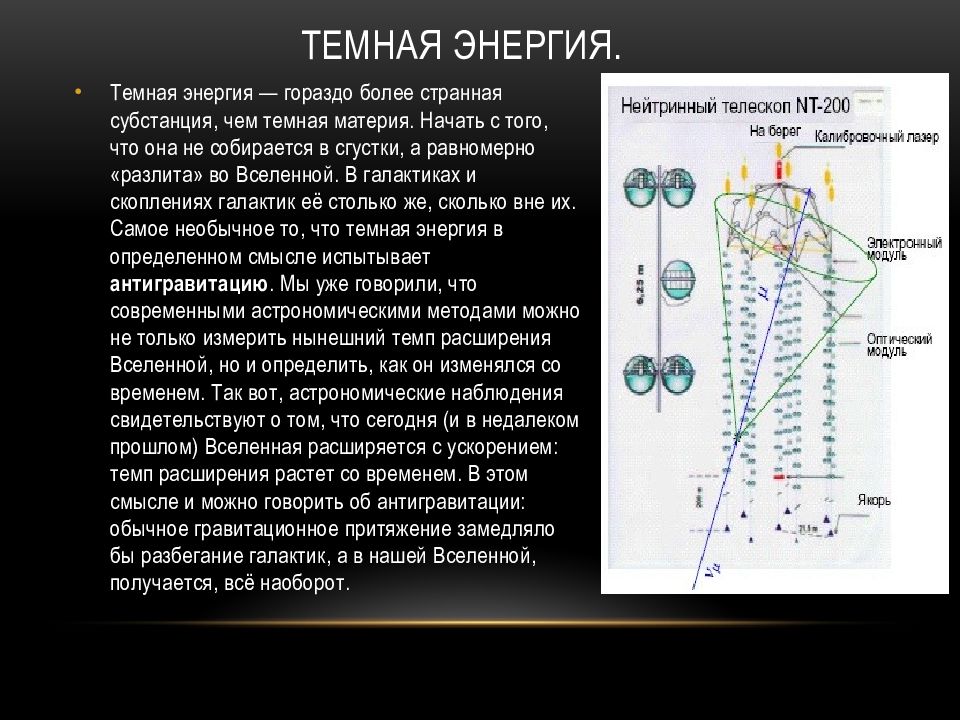 Ускоренное расширение вселенной и темная энергия презентация 11 класс