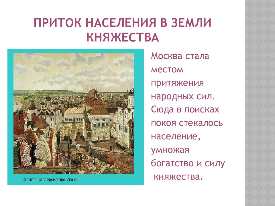 Приток населения в земли княжества