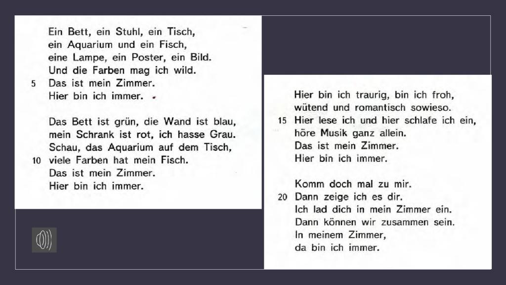 Ich bin eins. Стихи на немецком. Песенка на немецком языке. Стихи немецкий immer. Ich Hasse kinder перевод.