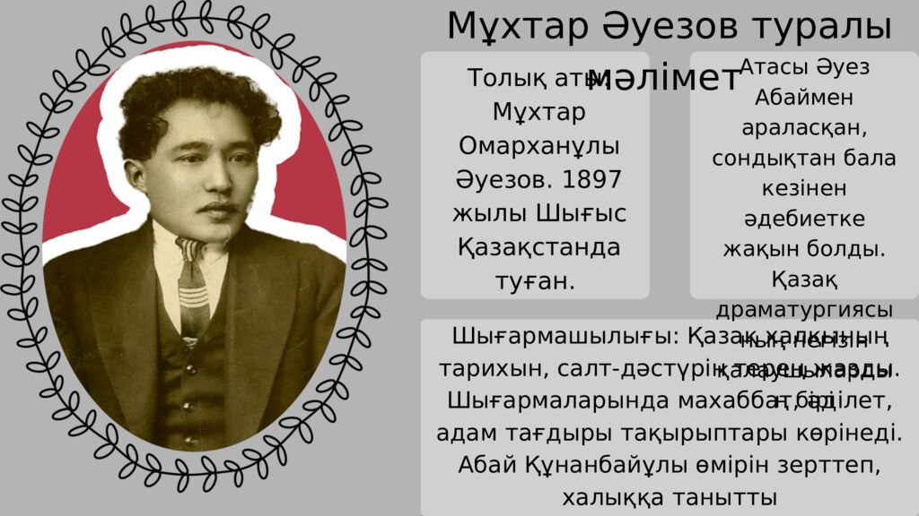 Мұхтар Әуезов және «Еңлік-Кебек» поэзиясы Құрметті тыңдармандар ! Бүгінгі