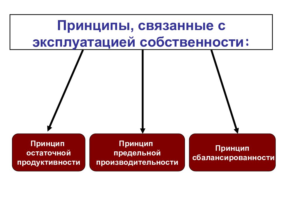 Принципы, связанные с эксплуатацией собственности :
