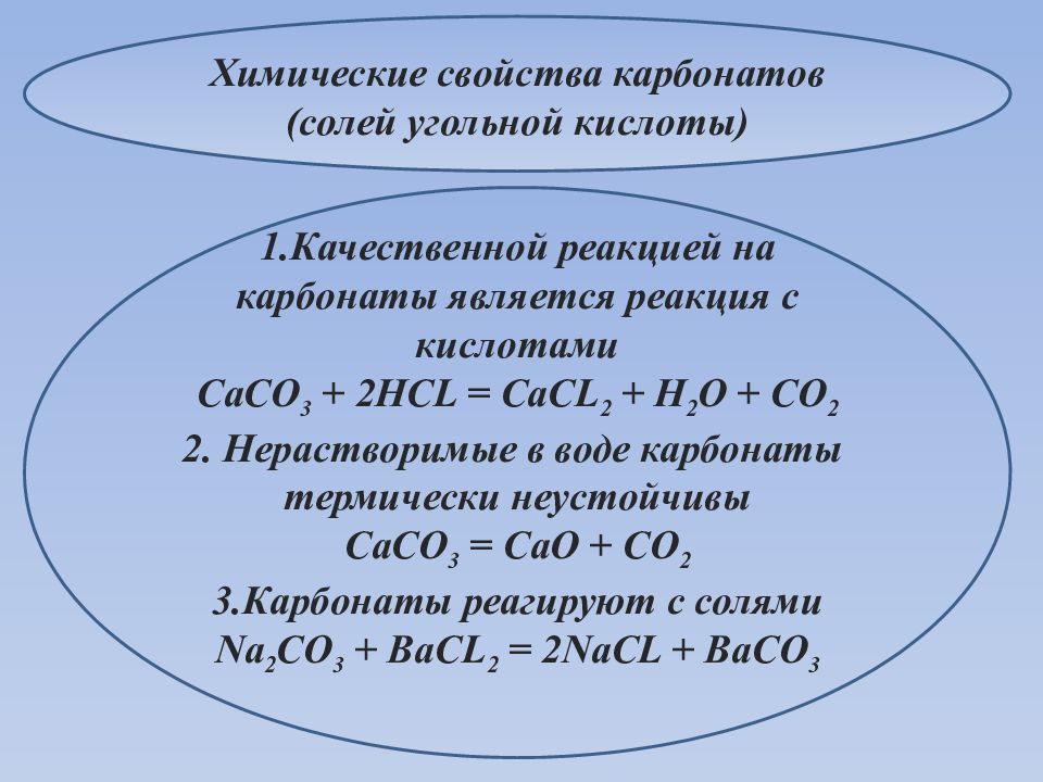 Взаимодействие карбонатов с кислотами. Химические свойства карбонатов угольной кислоты. Реакция карбоната с кислотой. Реакции с карбонатами.