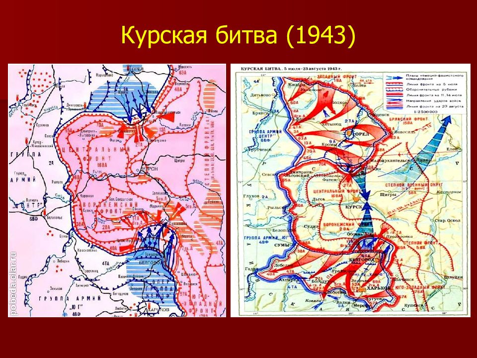 Карта вов курская битва