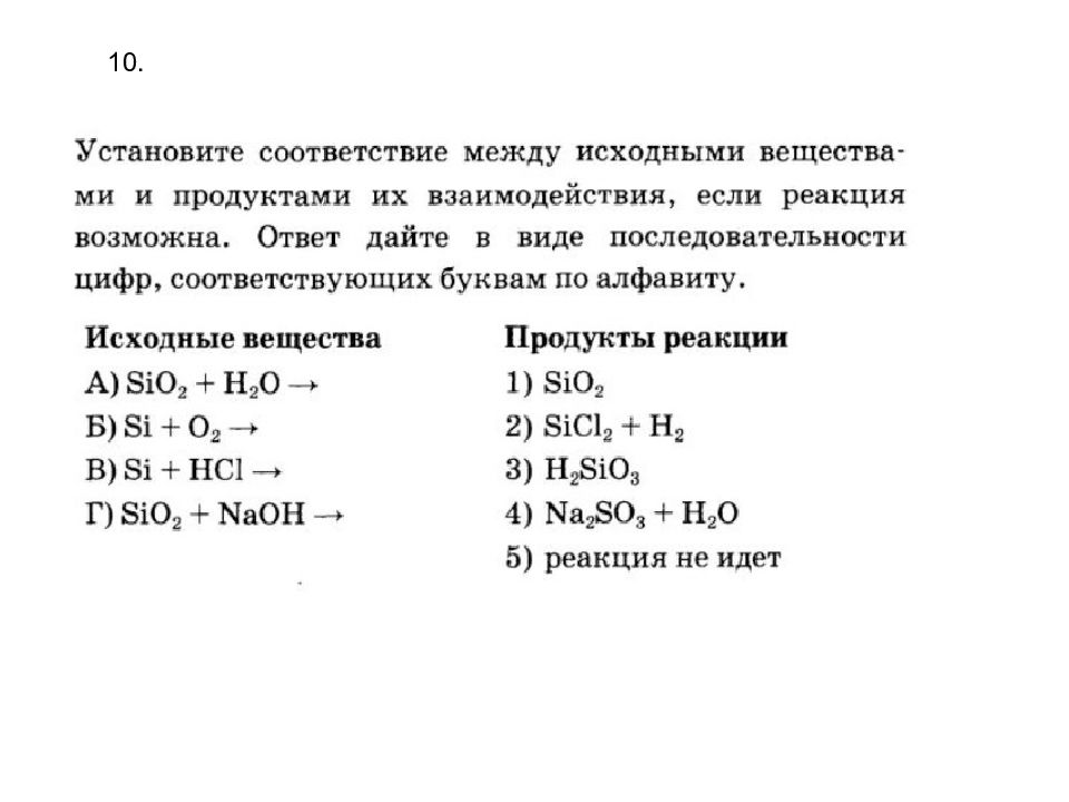 Кремний и его соединения конспект