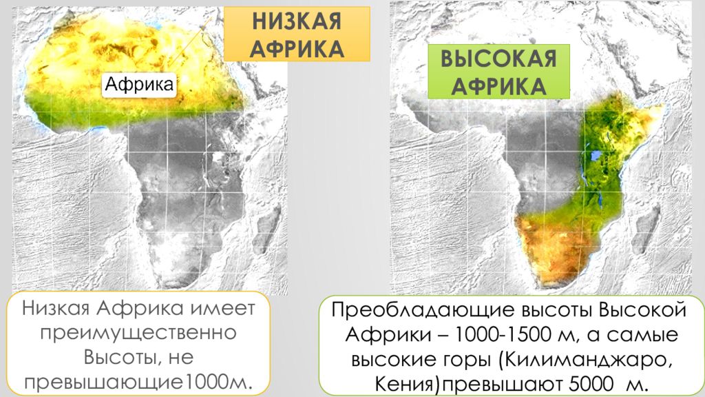 Характеристика рельефа африки. Низкая Африка. Низкая Африка и высокая Африка. Низкая Африка и высокая Африка преобладающие. Низкая и высокая Африка на карте.