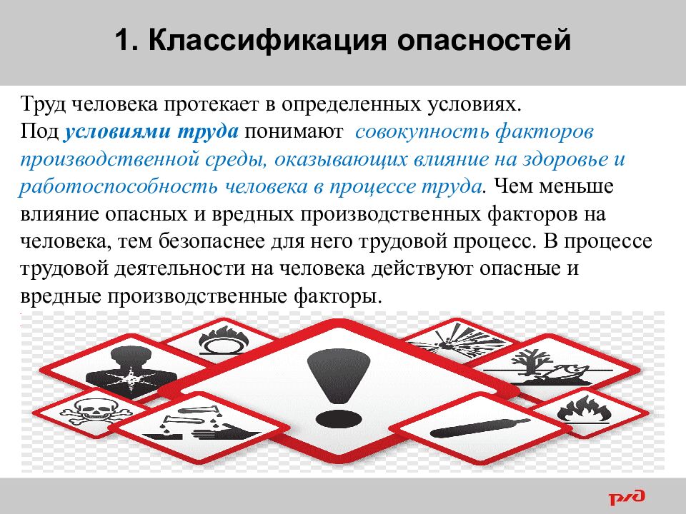 1 Вредные и (или) опасные производственные факторы на рабочем месте