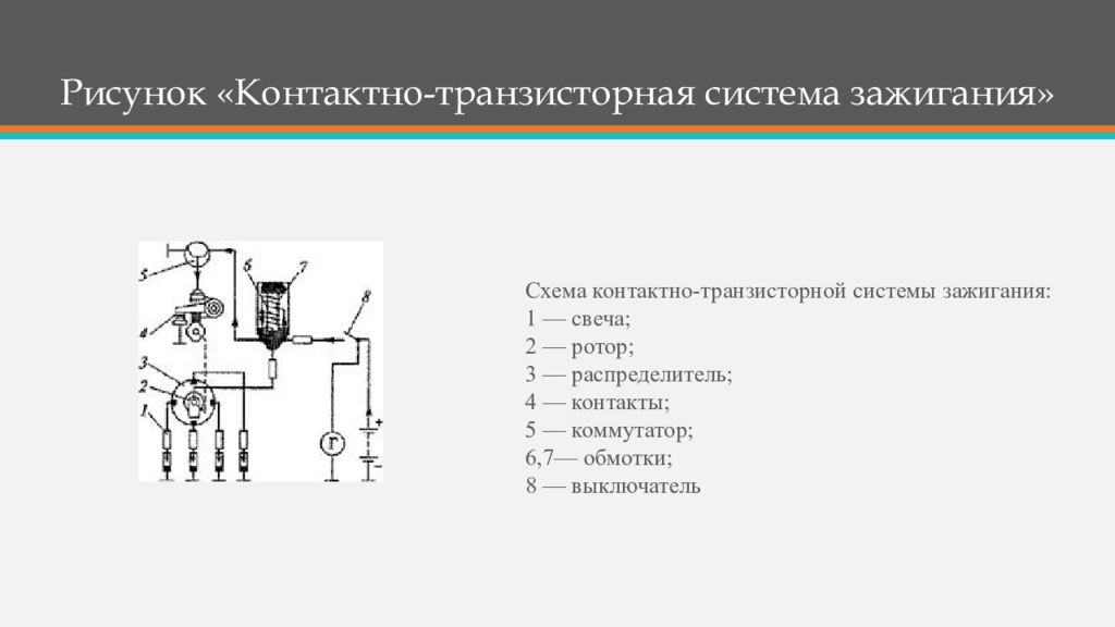 Контактно транзисторные схемы. Схема контактно транзисторного зажигания. Схема транзисторной системы зажигания. Устройство контактно-транзисторной системы зажигания схема. Контактно-транзисторная система зажигания схема.