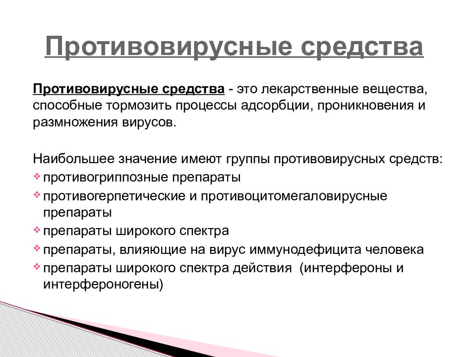 Противогерпетические препараты презентация