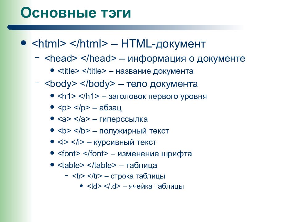 Презентация в формате html