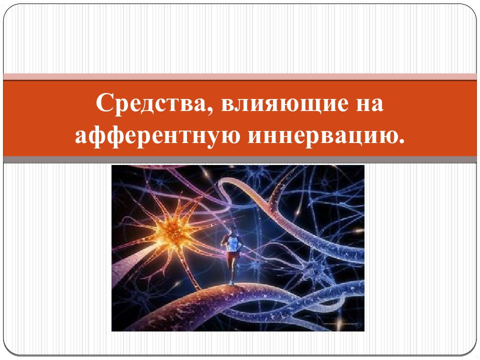 Средства влияющие на афферентную иннервацию фармакология презентация