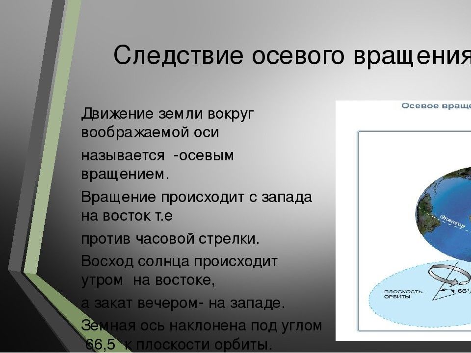 Осевое вращение земли 5 класс география презентация