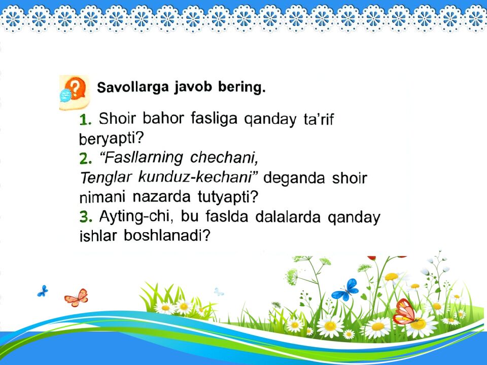 SALOM SENGA GULBAHOR”