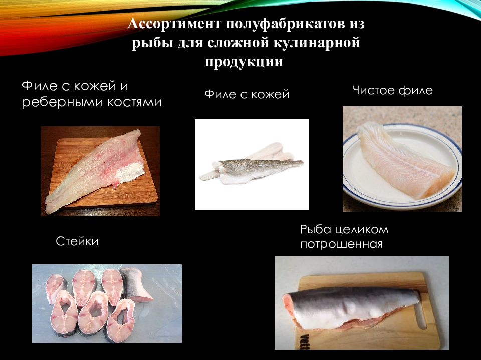 Схема разделки рыбы на филе без кожи и костей