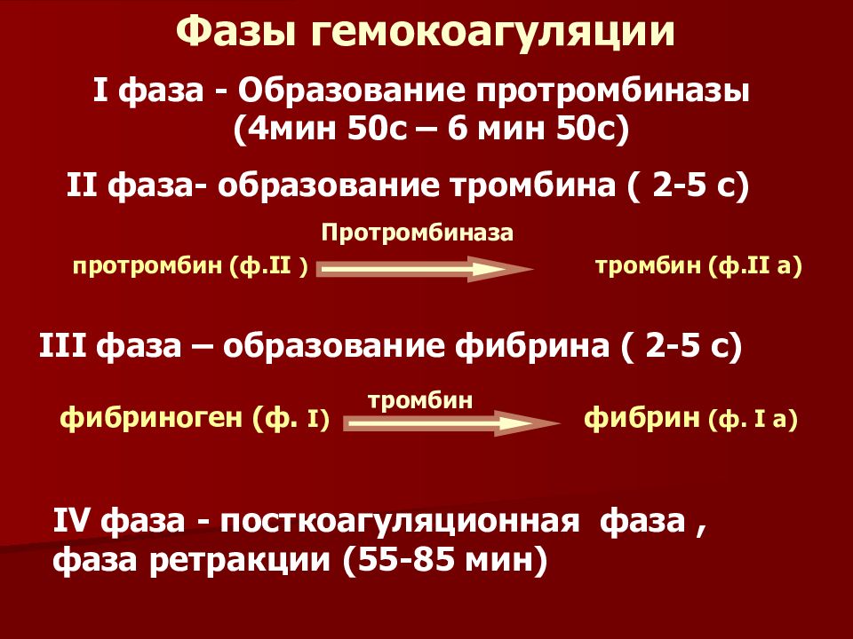 Коагуляционный гемостаз презентация