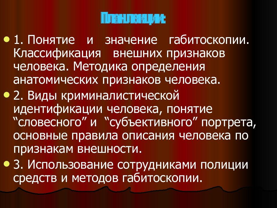 Использование субъективного портрета