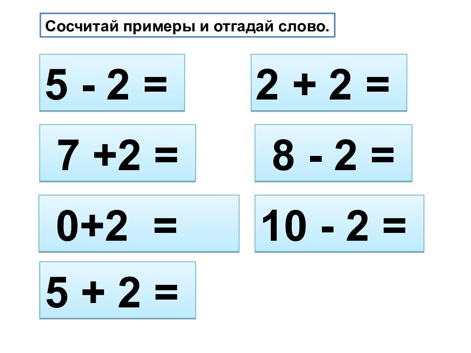 Прибавить и вычесть число 2 Учитель: Григорьева Н. И