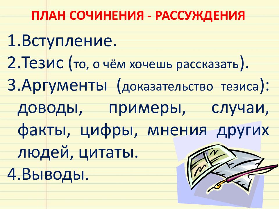 Как написать план сочинения по литературе