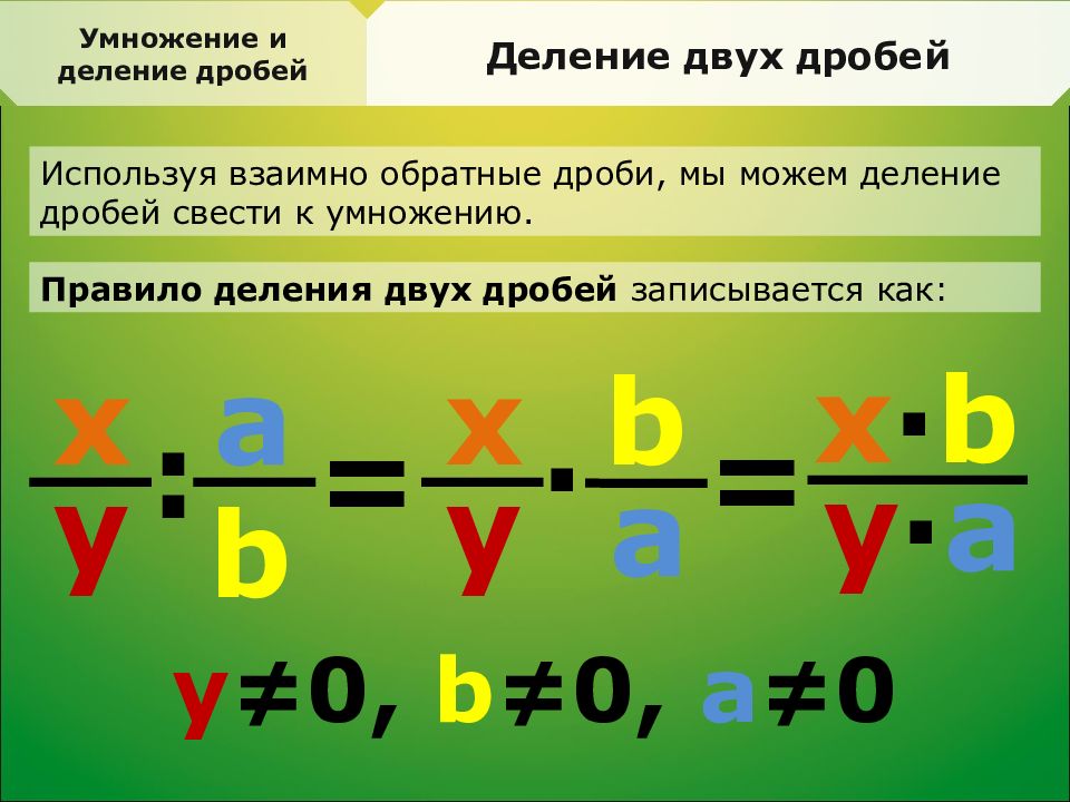 1 разделить на дробь. Умножение дробей. Деление дробей. Умножение и деление дробей. Правило деления дробей.