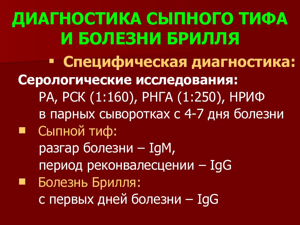 Сыпной тиф презентация