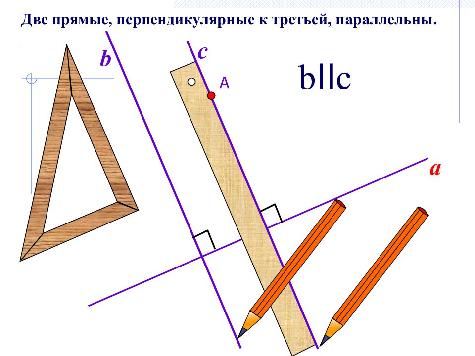 Какие две прямые перпендикулярные. Параллельные и перпендикулярные прямые. Две прямые перпендикулярные третьей. Перпендикулярные прямые рисунок. Две прямые параллельные третьей прямой перпендикулярны.