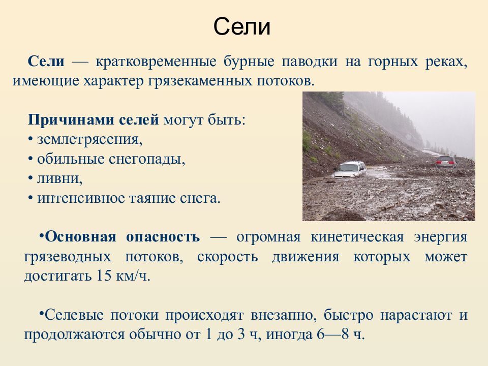 Чс природного характера их причины и последствия презентация