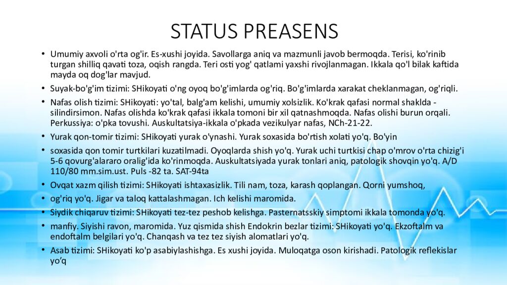STATUS PREASENS