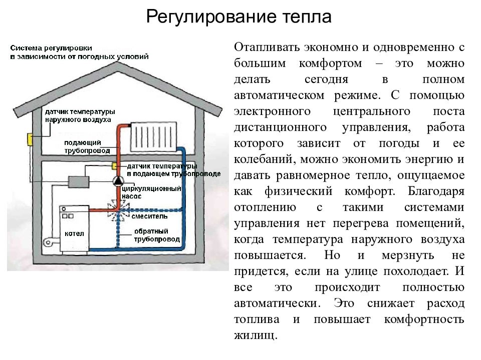 Система автоматического регулирования тепловой энергии. Система регулирования тепла. Регулирование тепла в помещении. Система отопления с пофасадным регулированием. Системы регулирования тепла по контурам.