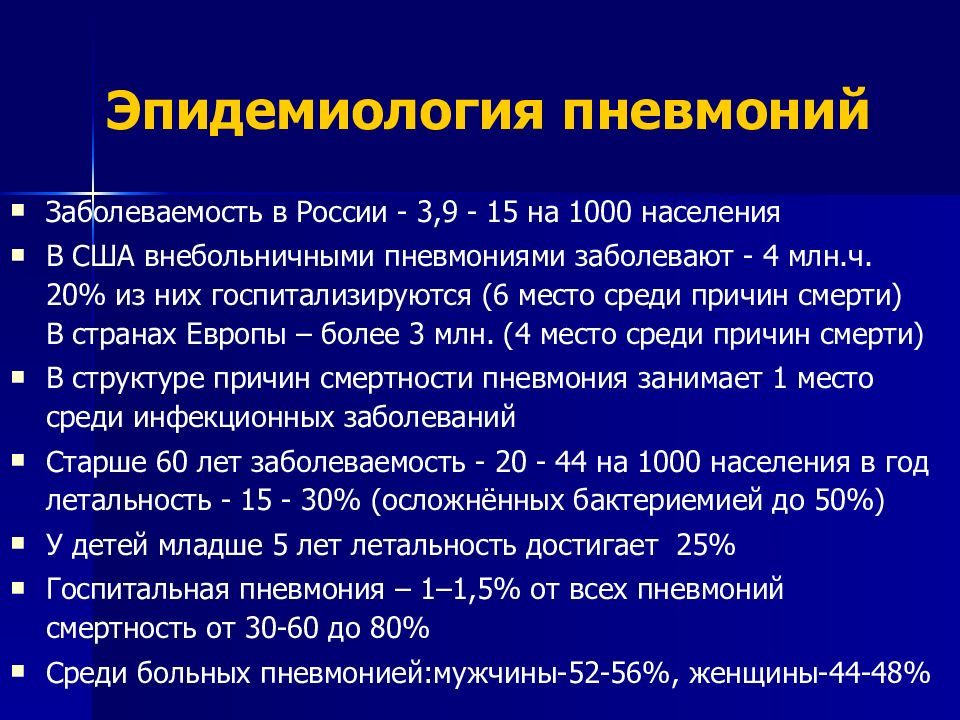 Внебольничная пневмония у детей. Эпидемиология пневмонии. Распространенность пневмонии. Статистика заболеваемости пневмонией. Заболеваемость пневмонией в России.