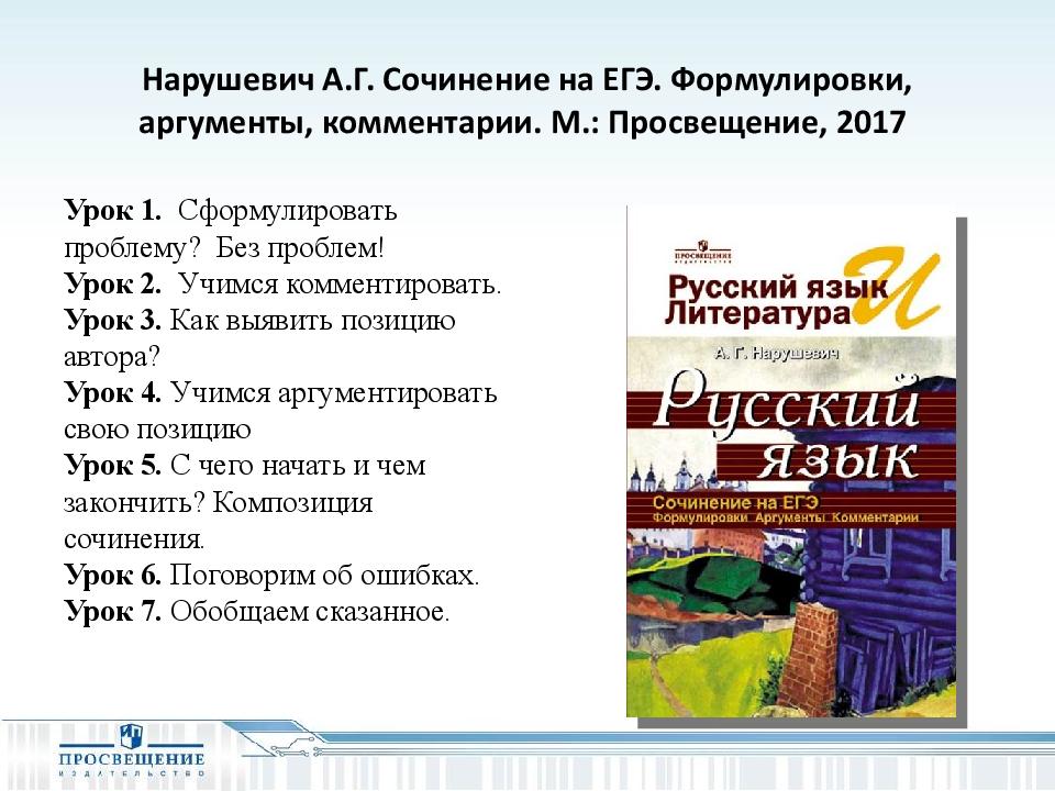 Нарушевич сочинение егэ 2023 презентация по русскому языку