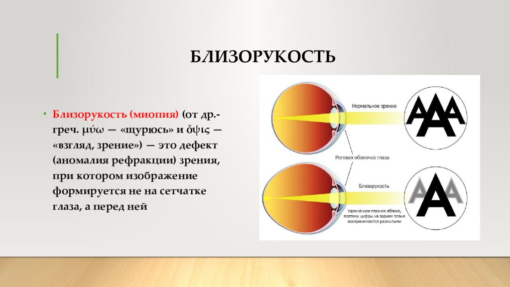 Проект взгляд на зрение